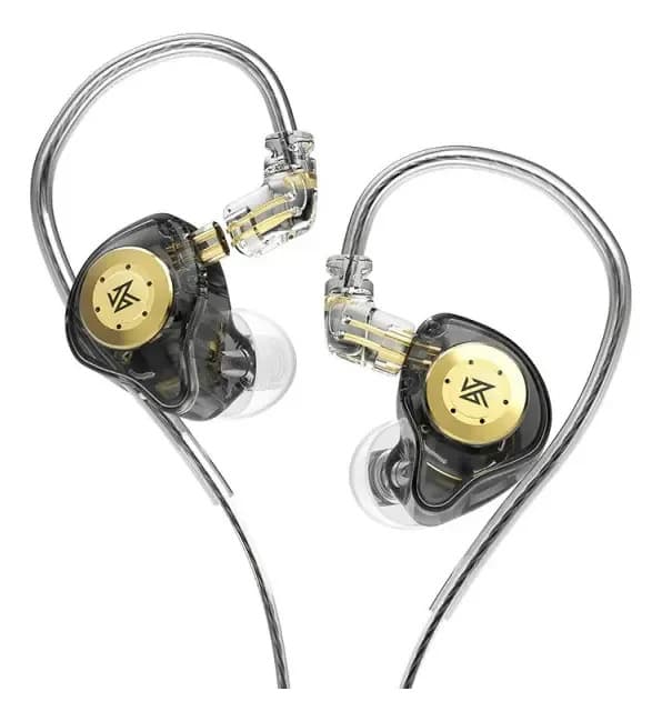Monitores HiFi In-Ear Kz Edx Pro// Kz Edx//TRN MT1 Fones de ouvido de cor preta sem microfone Crystal Light
