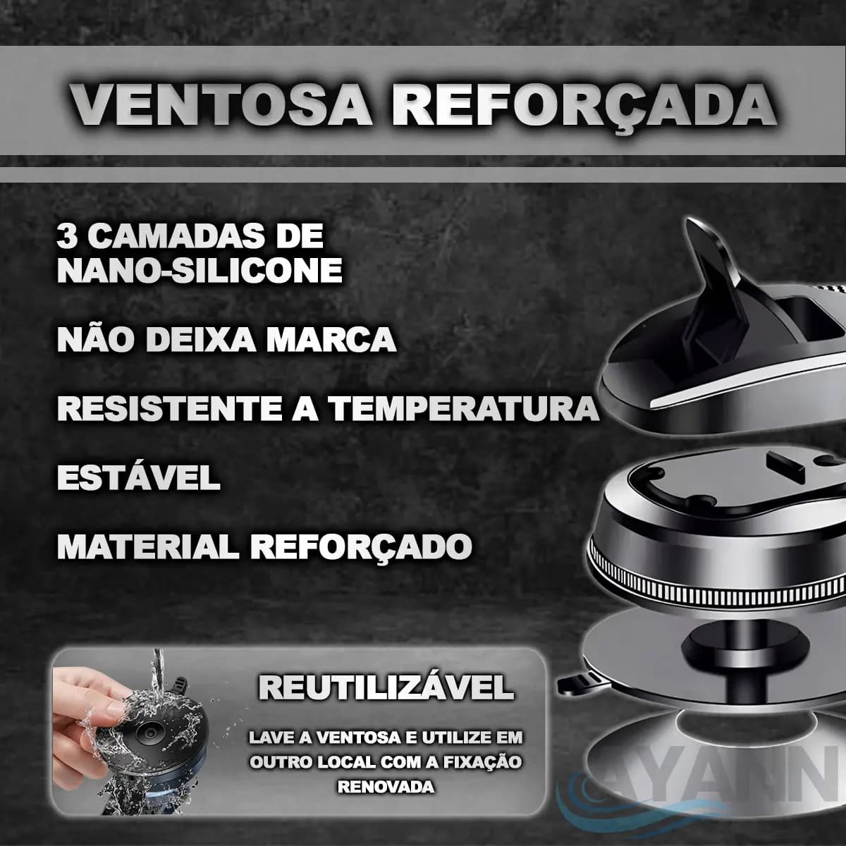 Suporte De Celular Veicular Automotivo Pra Carro Mesa Porta Painel Parede Caminhão Vw Up Jetta Volkswagen Ônix Corolla Gol 360° Universal — imagem 2