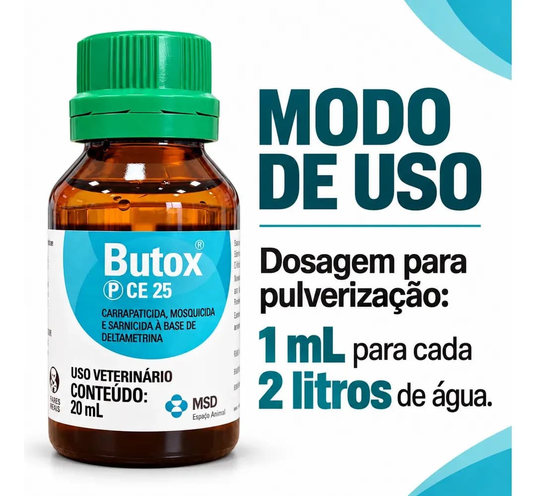 Kit 2 Butox 20ml Carrapatos Pulga Mosquito Sarna Berne — imagem 3