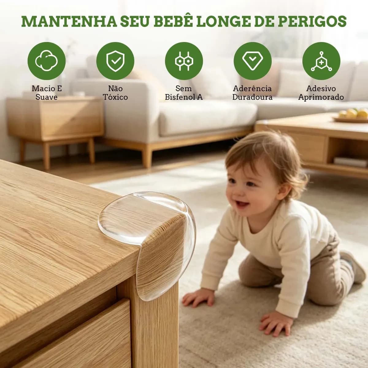 40 Protetor Quina Bebê Idoso Mesa Canto Móveis Transparente — imagem 5
