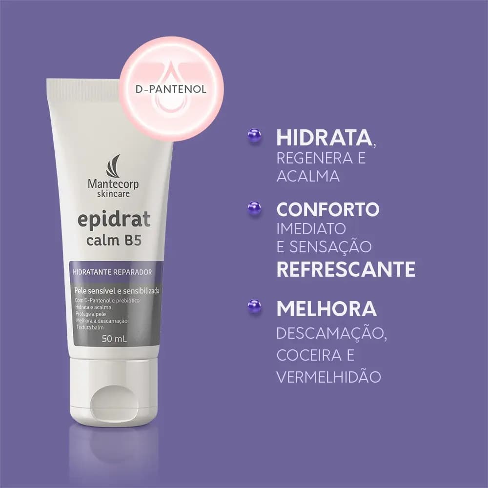 Hidratante Facial Epidrat Calm B5 Para Pele Sensível 50ml Mantecorp — imagem 6