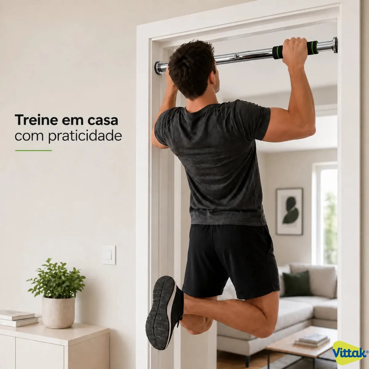 Vittak Barra Fixa para Porta Ajustável de Aço Prateado — imagem 4