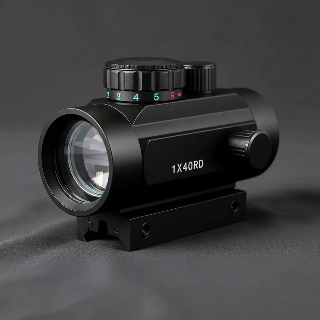 Mira Holográfica cruz com ponto luminoso vermelho e verde 1x40 Belifou 11mm E 22mm — imagem 6