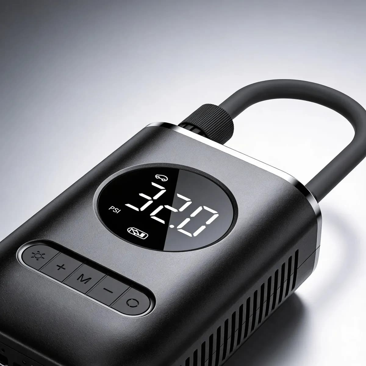 Mini Compressor De Ar Portátil Carro Moto Bicicleta Preto Monofásica — imagem 6