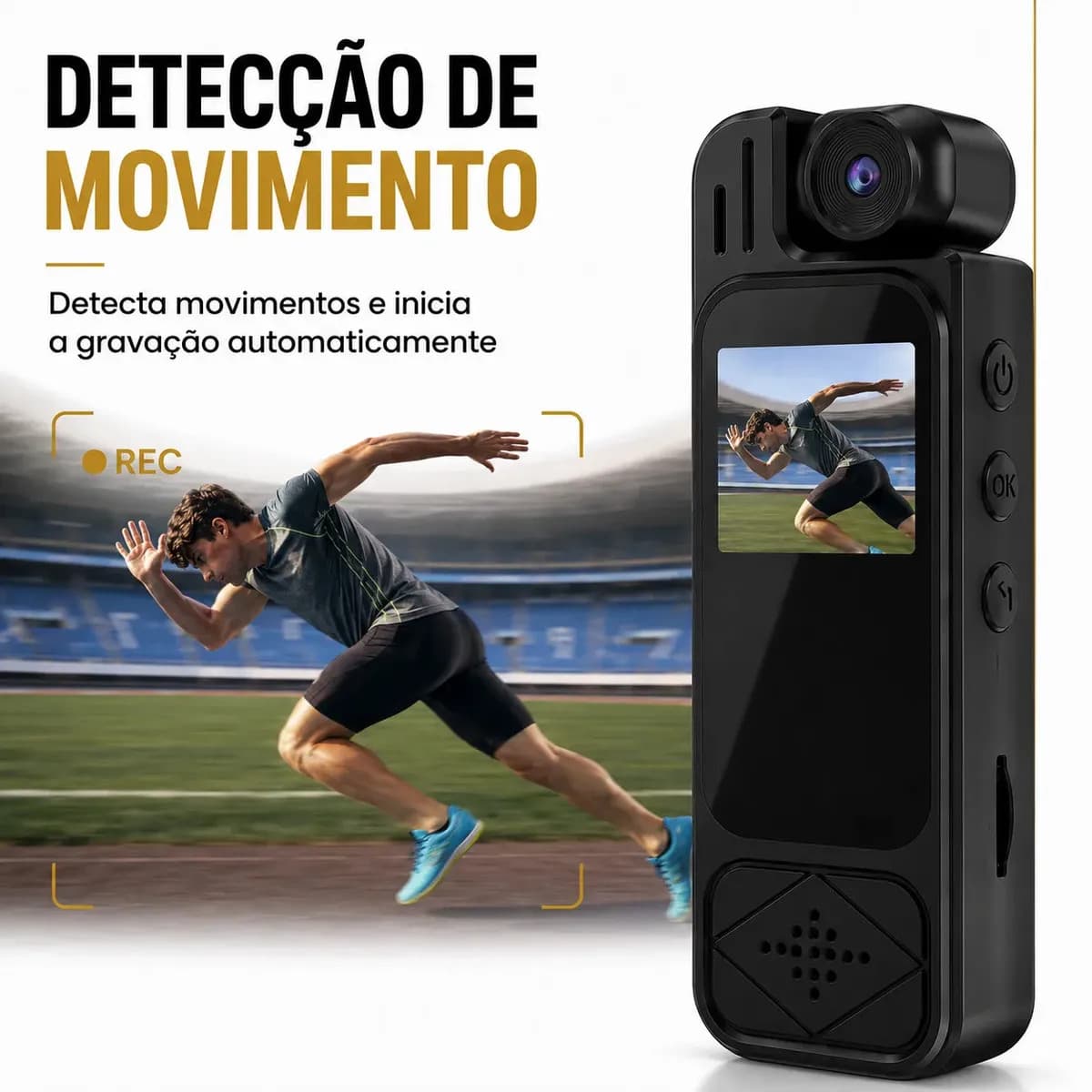 Câmera de Ação SPOETRY 4K Wi-Fi Com Lente Giratória e Visão Noturna — imagem 4