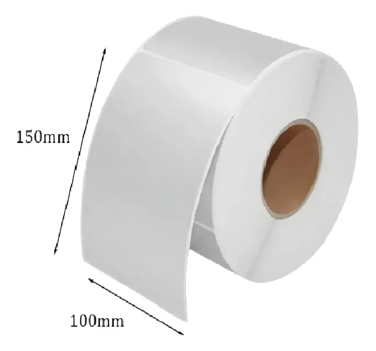 10 Rolos Etiqueta Térmica 100x150 1 Coluna (200 Etq/rolo) Cor Branco — imagem 3