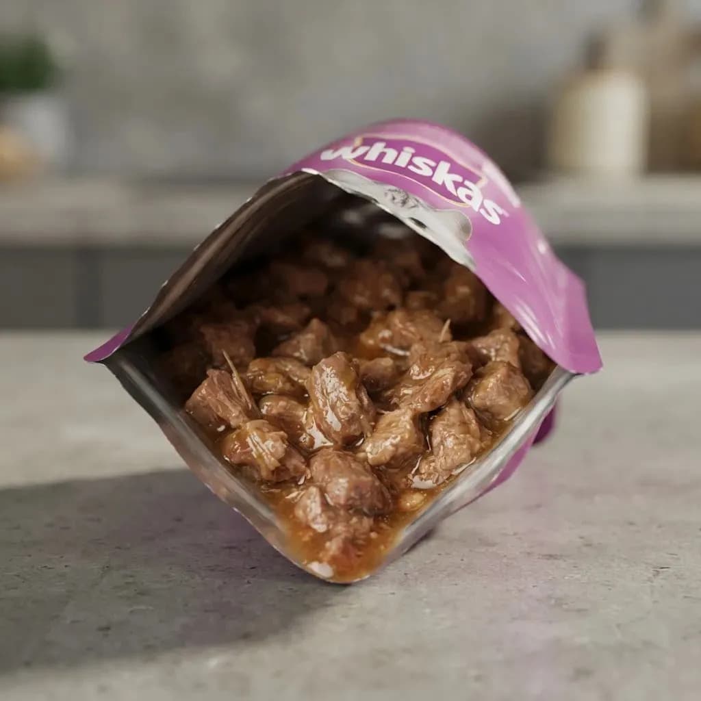 Whiskas ração úmida para gatos carne ao molho 85gr com kit de 20 sachês — imagem 6