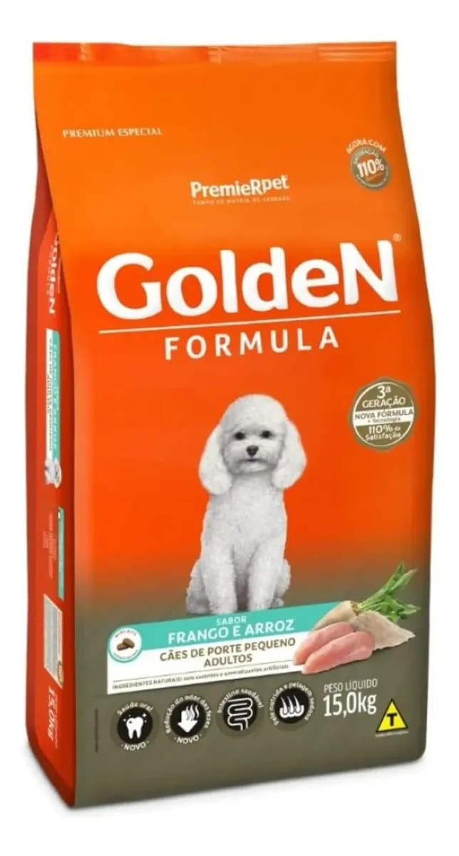 Golden Formula cães adultos de pequeno porte frango e arroz 15kg — imagem 5