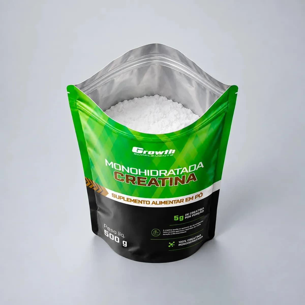 Creatina Monohidratada 500g Pouch - Growth Supplements Sem Sabor — imagem 2