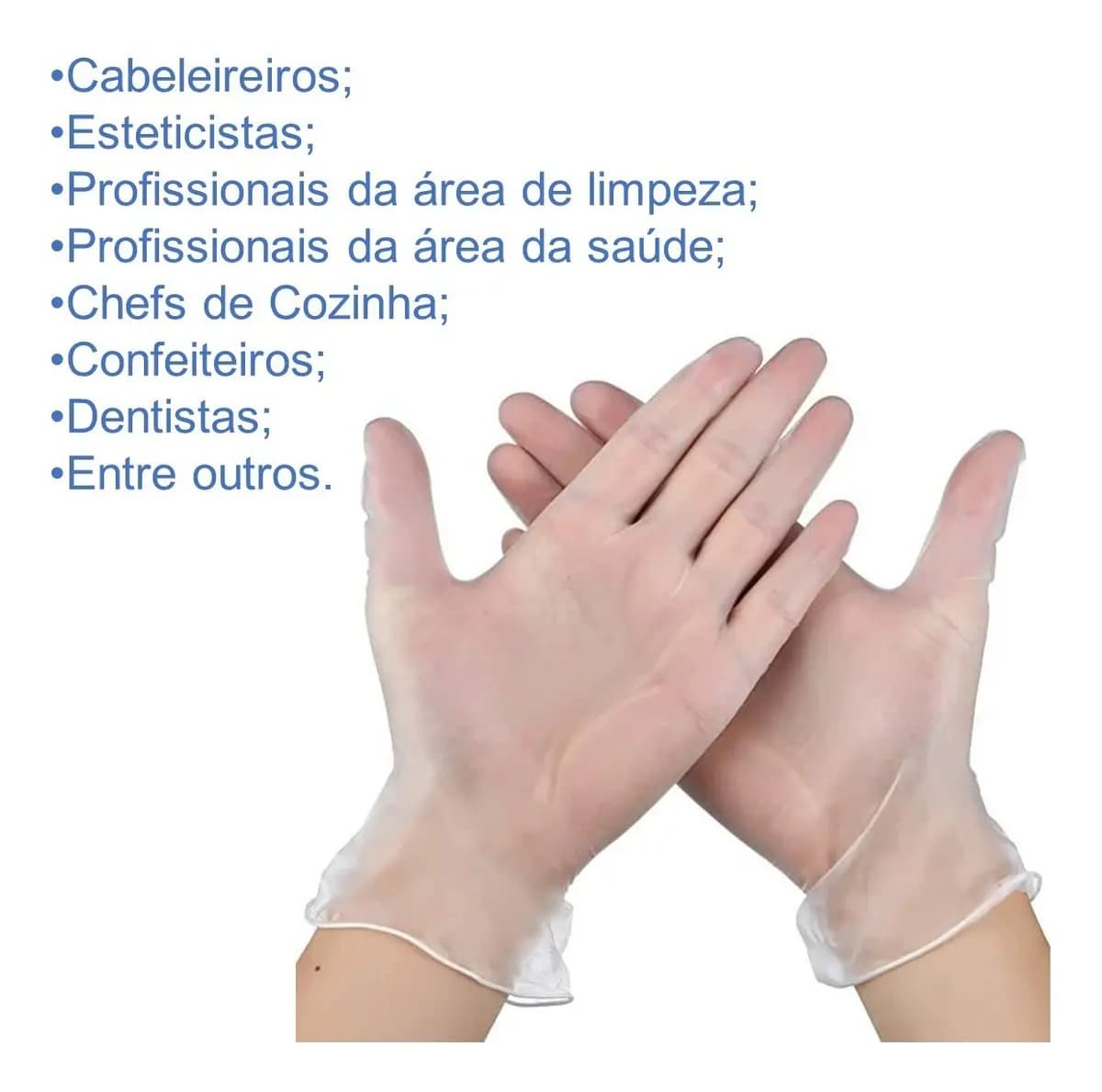 Luvas descartáveis Talge Vinil sem pó cor transparente tamanho P x 100 unidades — imagem 4