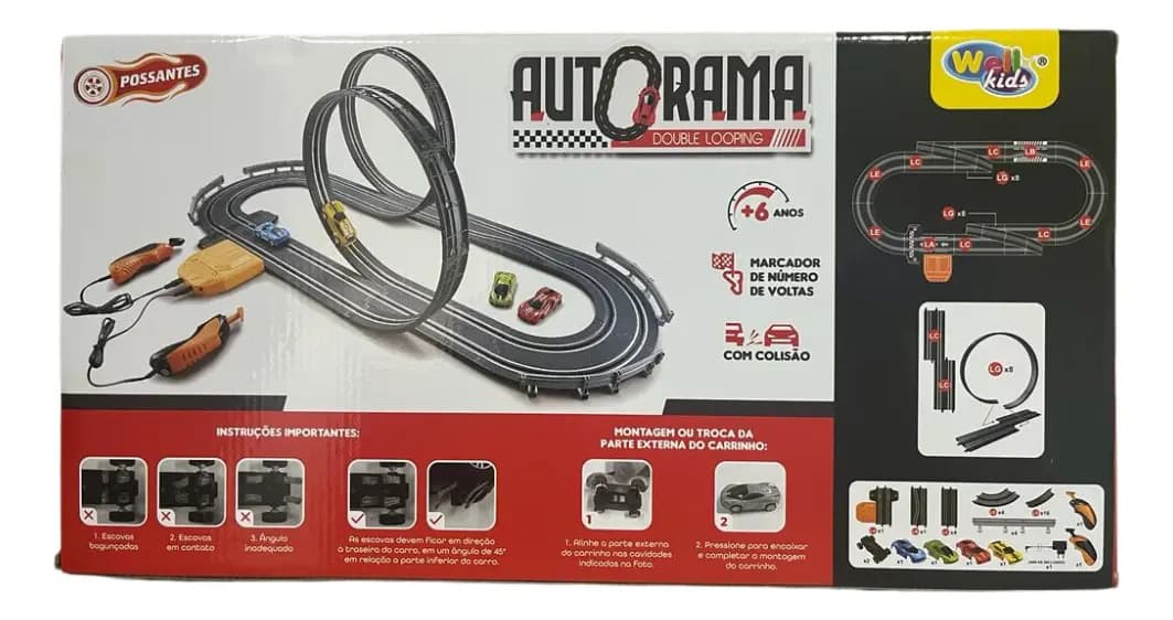Pista Autorama Elétrica Com 3,40 Metros Double Looping — imagem 3