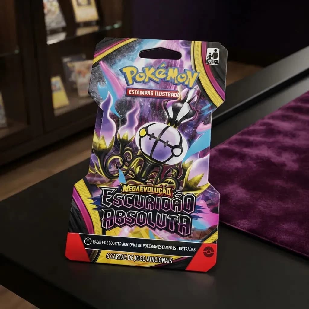 Pokémon ME05 Escuridão Absoluta Booster 6 Cartas Copag — imagem 6