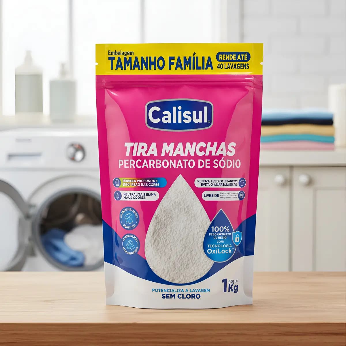 Percarbonato De Sódio 100% Puro Tira Manchas Alvejante - 1kg Calisul