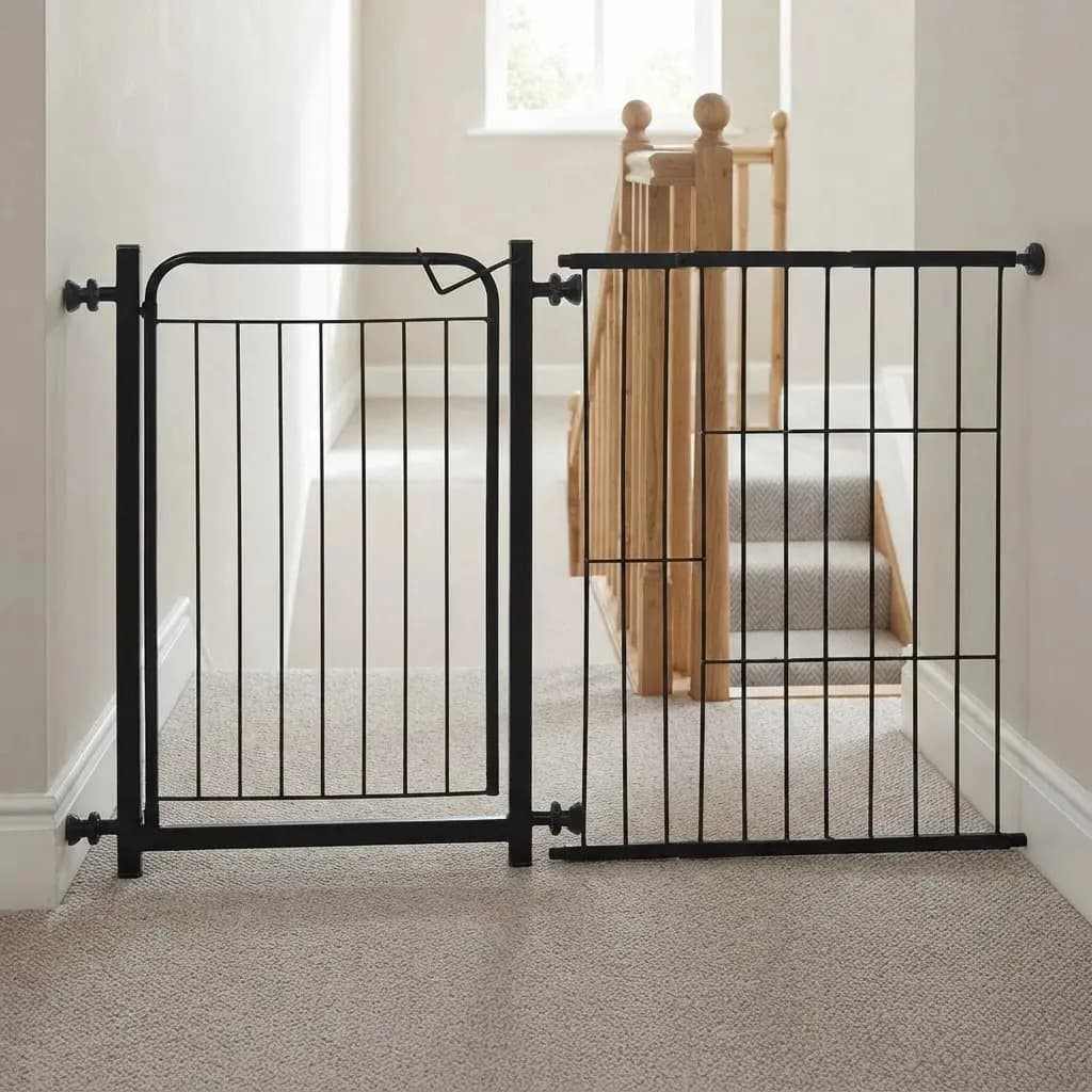 Portão Grade Proteção Criança Pet Util Cão De 129 Cm À 134 Cm Cor Preto — imagem 4