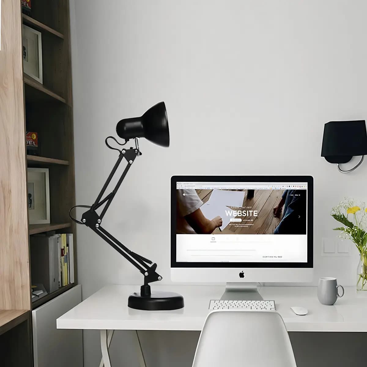 Luminária De Mesa Dapon Articulada Abajur Modelo Pixar Com Base e Garra Cor Preto — imagem 4