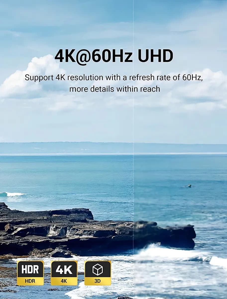 Vention - Extensão Hdmi 2.0 4k 60fps Hdr Tv Game Ps4 Ps5 1m — imagem 4