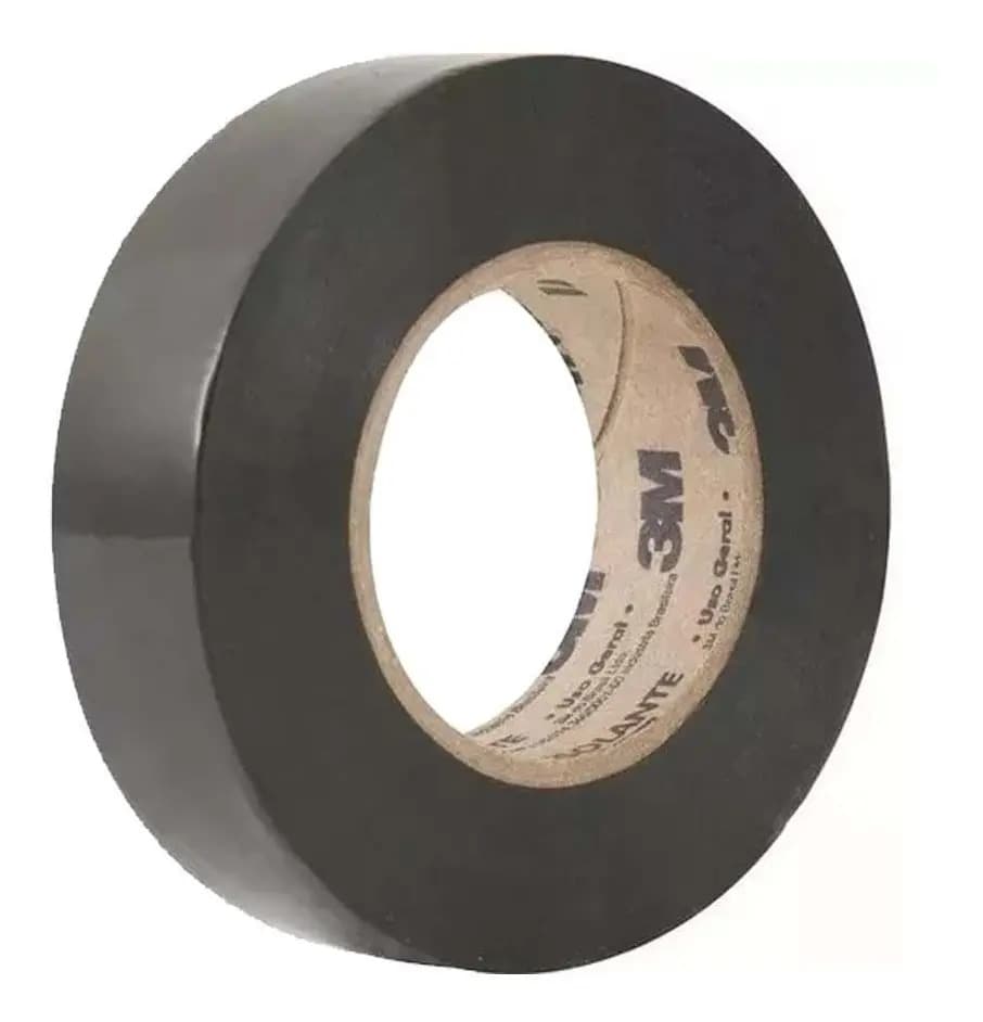 Kit 10 Fita isolante 3M cor preto 10m x 18mm — imagem 2