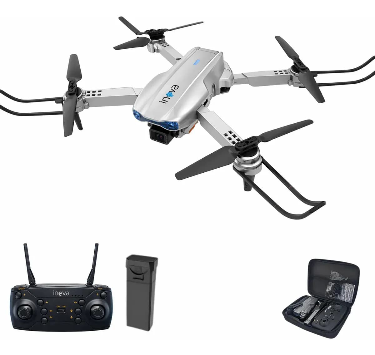 Drone MW E99 Câmera 4K Controle Remoto Dobrável Com Wi-Fi