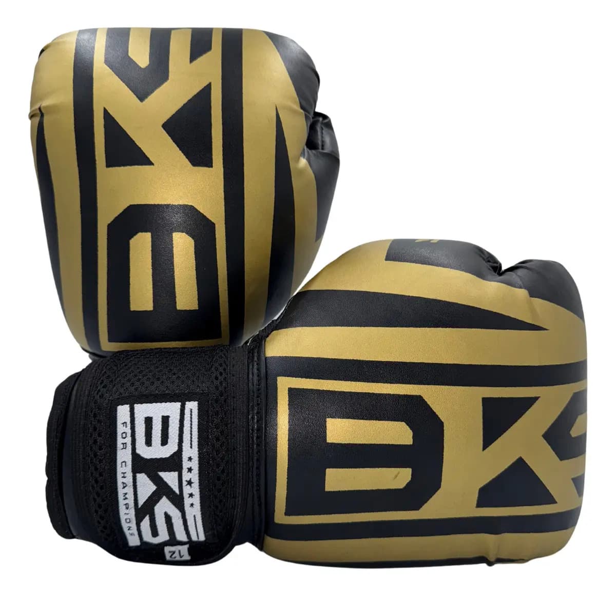 Luva Muay Thai Boxe Kickboxing Sparring + Caneleira Bks Cor Dourado Tamanho 14oz — imagem 3