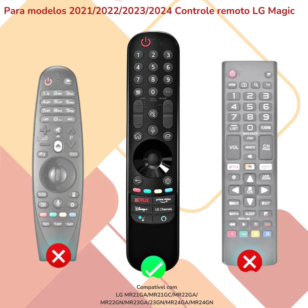 Capa Controle Remoto Case De Silicone Tv LG Magic Vermelha Vermelho — imagem 3