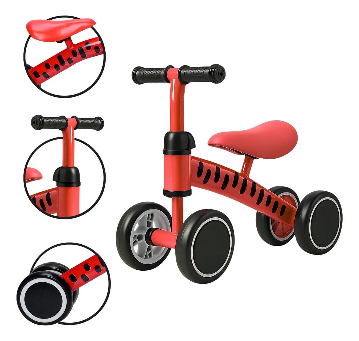 Bicicleta de Equilíbrio Brinq Kids Brinquei Vermelho para Crianças 12m+ — imagem 3