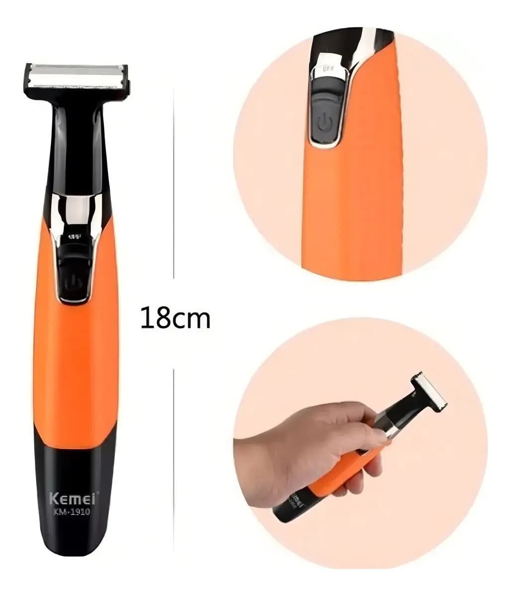 Maquina Kemei Barbeador Km-1910 Usb A Prova Dágua — imagem 6