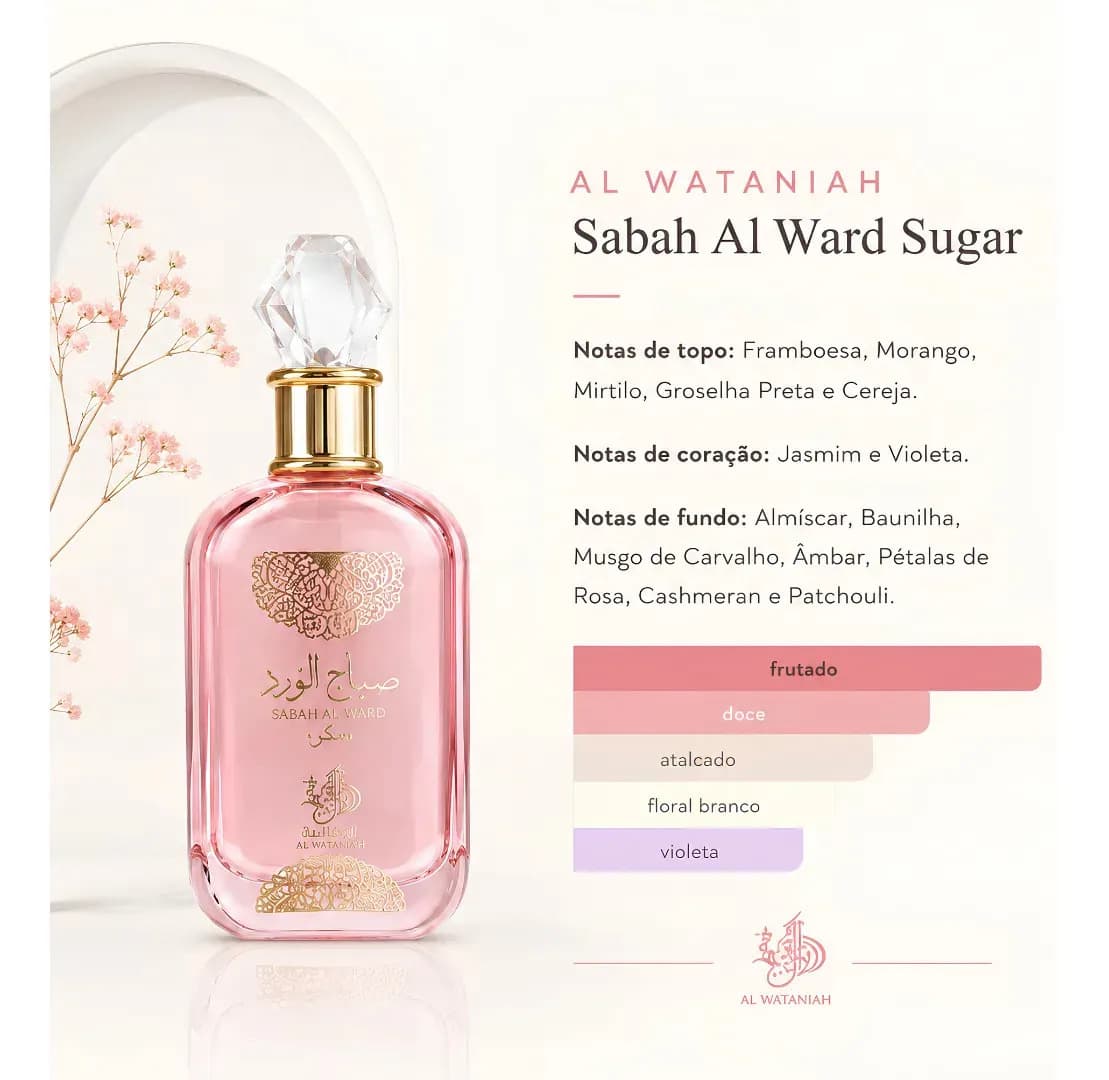Perfume ÁRABE Sabah Al ward Sugar Original Feminino Eau de parfum — imagem 2