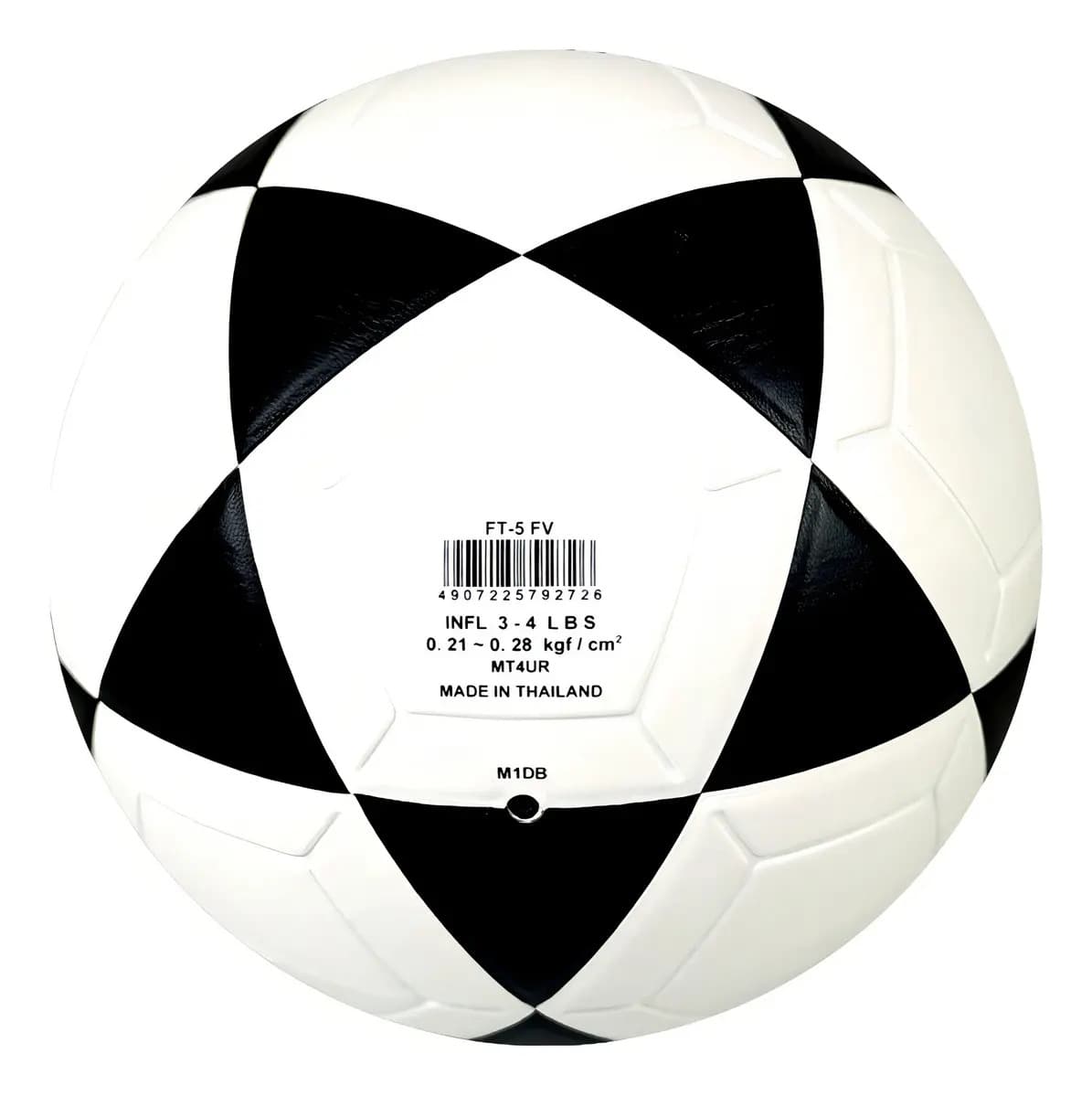 Bola de Futevolei FT5 Couro Sintetico Laminado Branco E Preto MIKASA — imagem 2