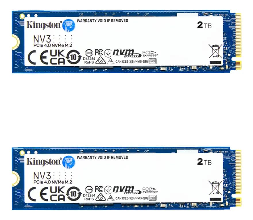 Ssd Servidor Kingston 2tb Nv3 Pcie 4.0 M.2 Nvme Snv3s/2000g Preto