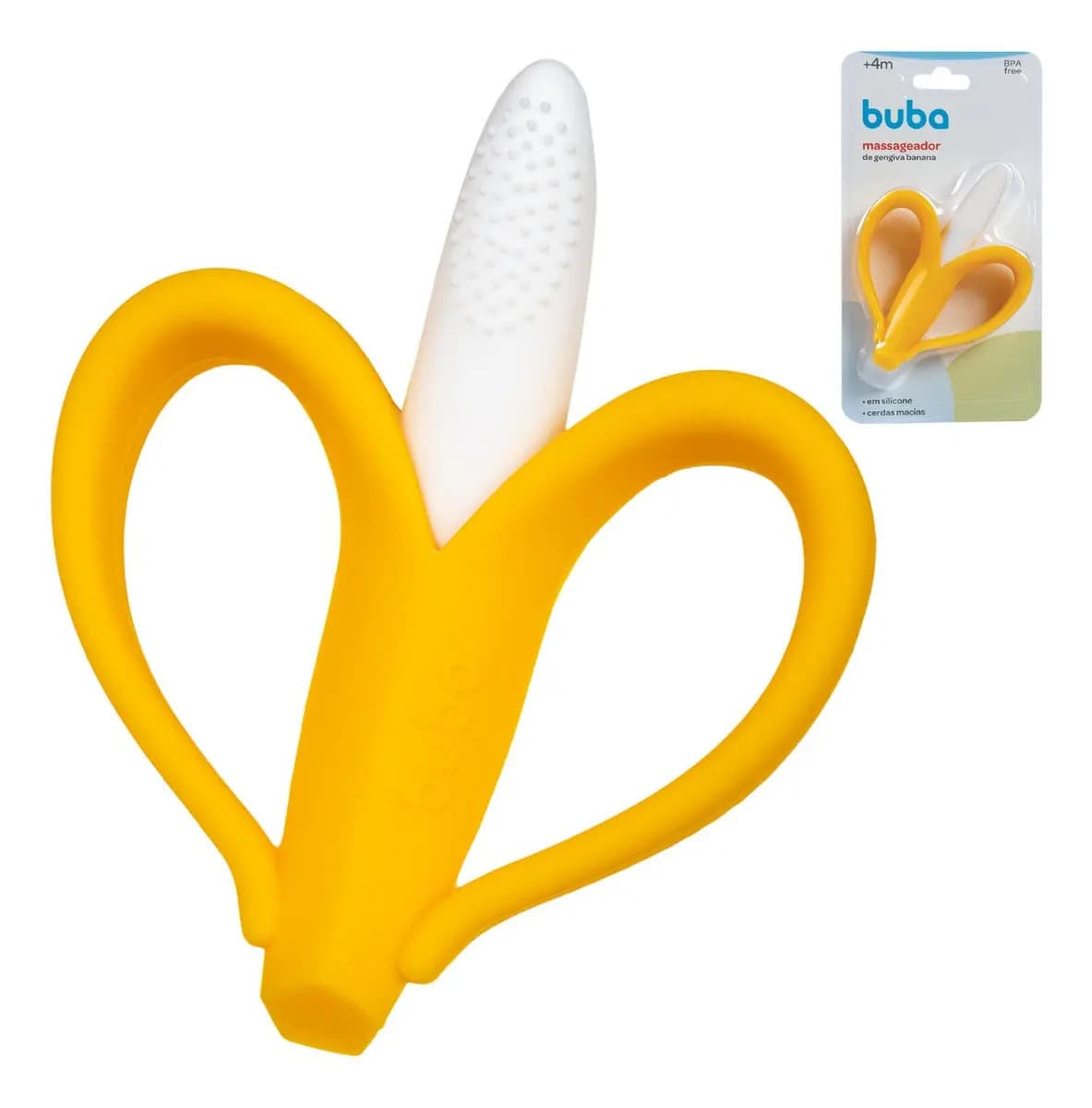 Massageador Mordedor De Gengiva Banana Bebê Buba Cor Amarelo — imagem 6