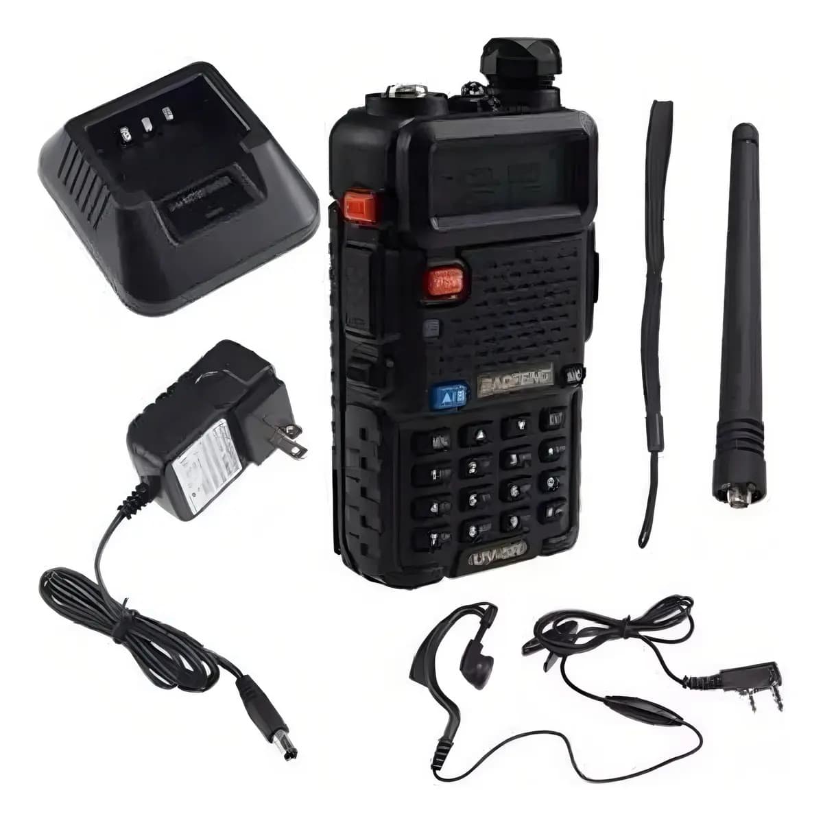 Rádio Comunicador Ht Dual Band Uhf Vhf Uv-5r Fm Fone Ptt Cor Preto — imagem 2