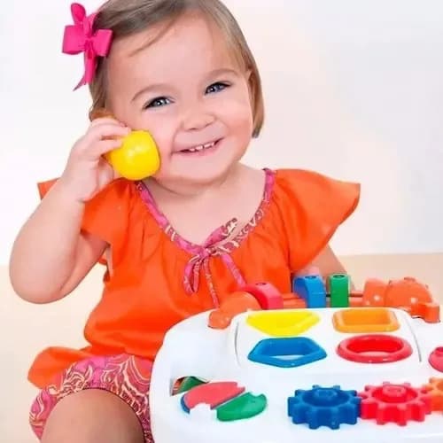 Mesa Infantil Didática Divertida Play Time Vermelha Cotiplás — imagem 6