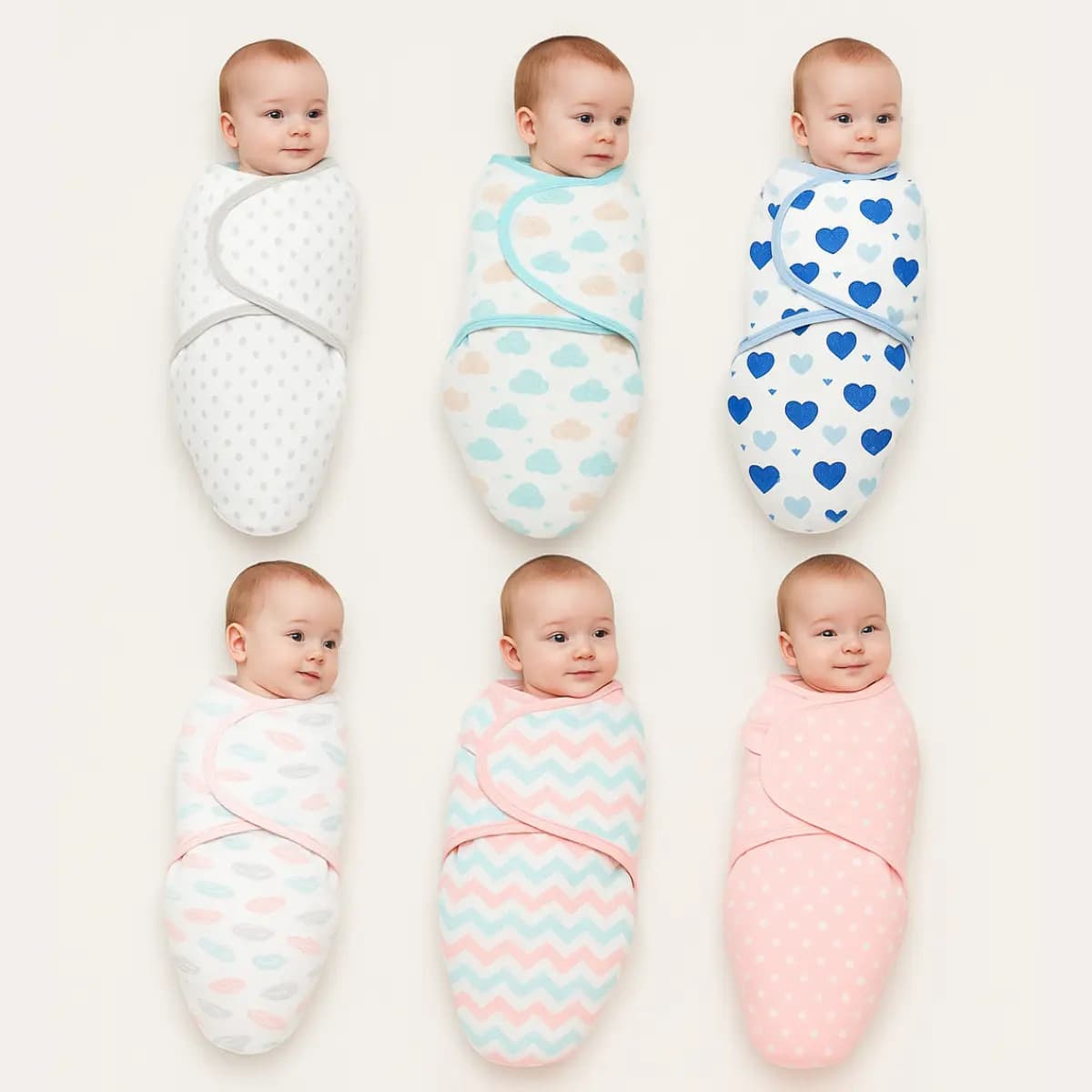 Cueiro Charutinho Swaddle Me Para Bebe Ajustável Com Velcro Estampa Masculino — imagem 3