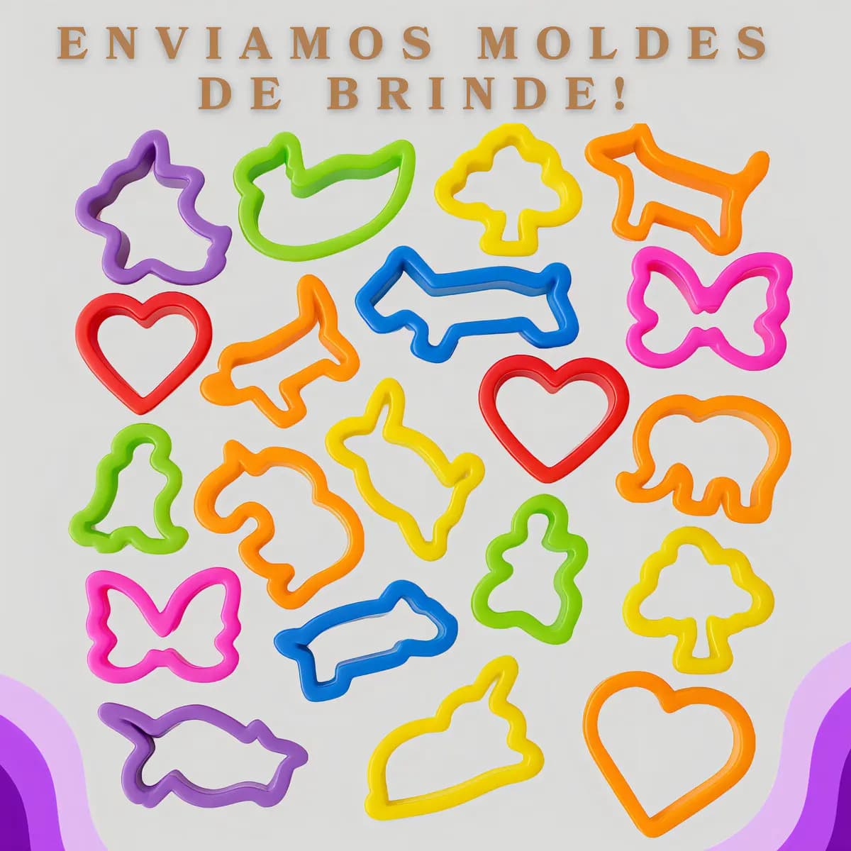 Kit Massinha de Modelar 20 Potes 50g Diver Toys com Moldes Sortidos — imagem 4