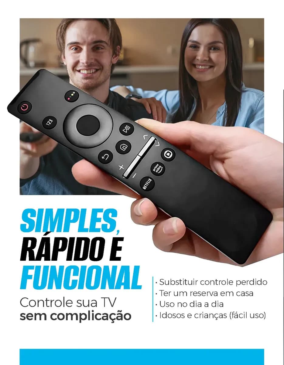 Controle Remoto Casenn para Smart TV Samsung 4K com Netflix, Prime Video e Google Play — imagem 3