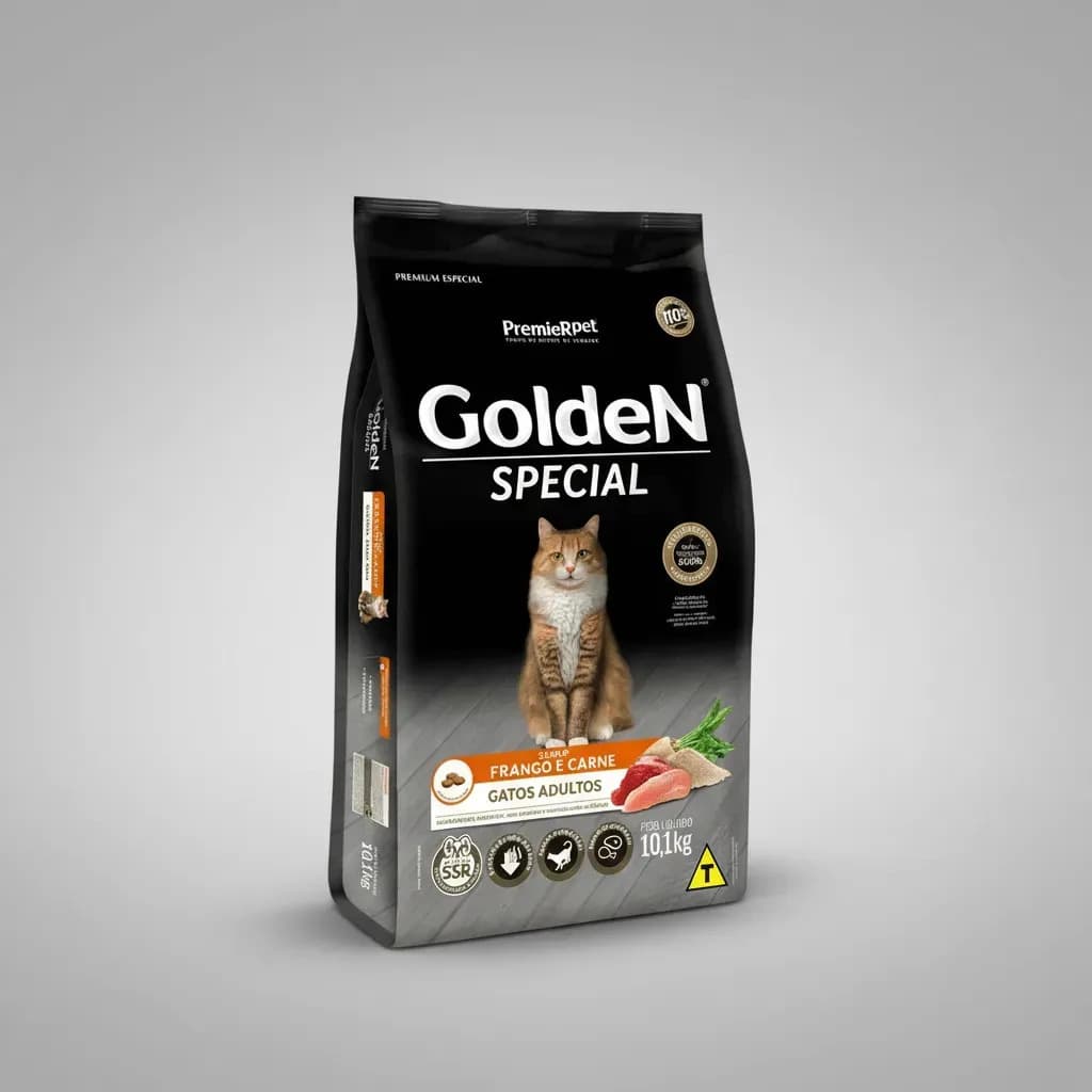 Ração Golden Special Gatos Adultos Frango E Carne 10,1 Kg — imagem 5
