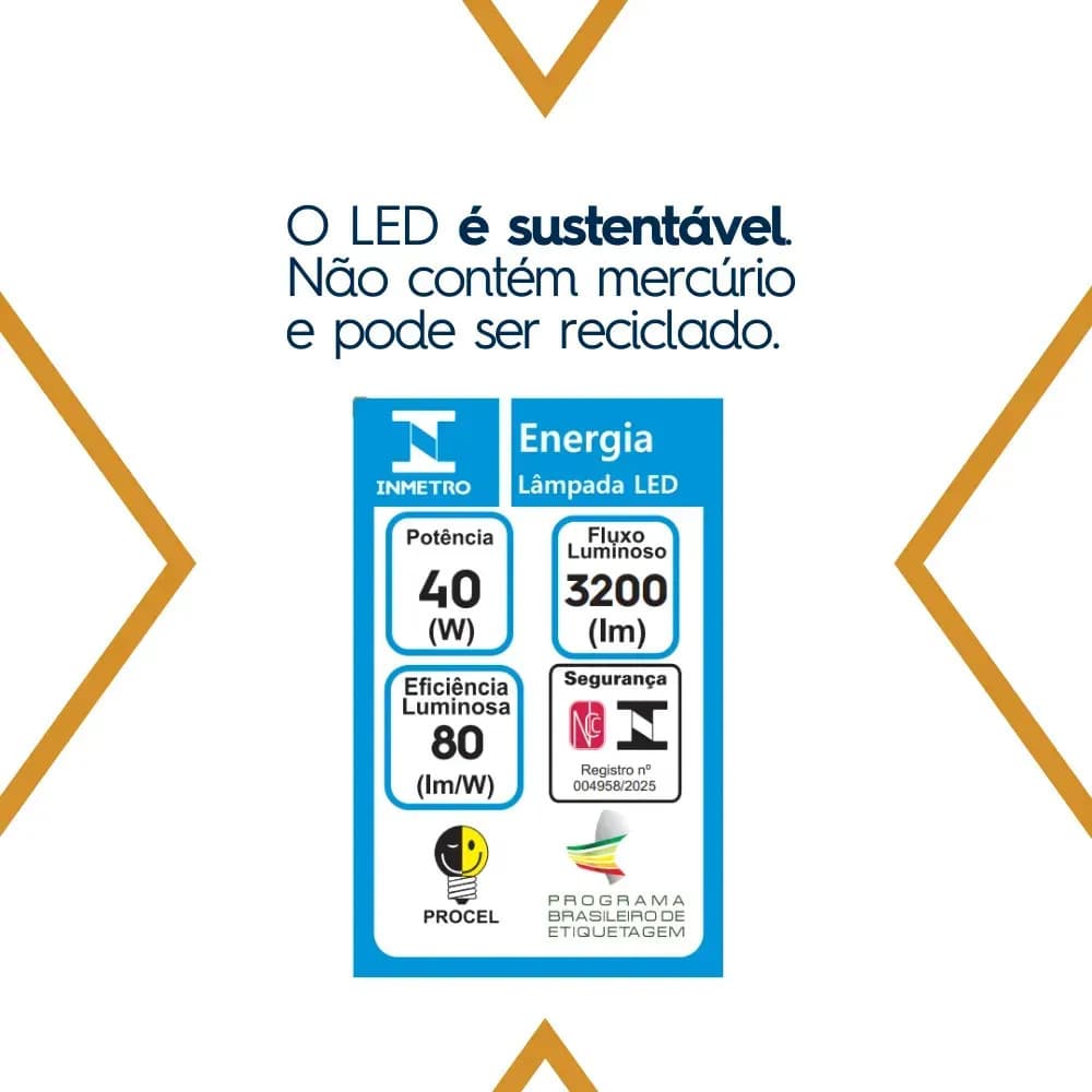 Kit 5 Lampada Led 40w Bulbo 6500k Branco Frio Alta Potência Bivolt 110v 220v Goodlux — imagem 5