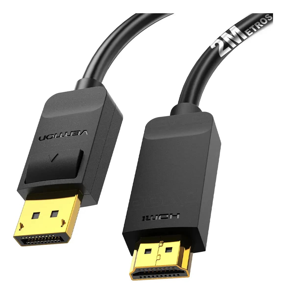 Cabo Displayport Para Hdmi 4k 30hz Uhd Dp To Hdmi Vention 2m