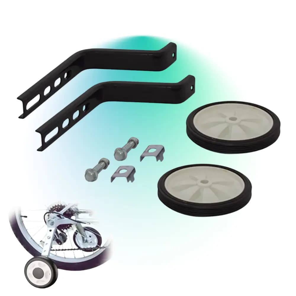 Rodinha Lateral Reforçada Para Bicicleta Infantil Aro 12 14 16 18 20 Aço Regulável Resistente — imagem 3