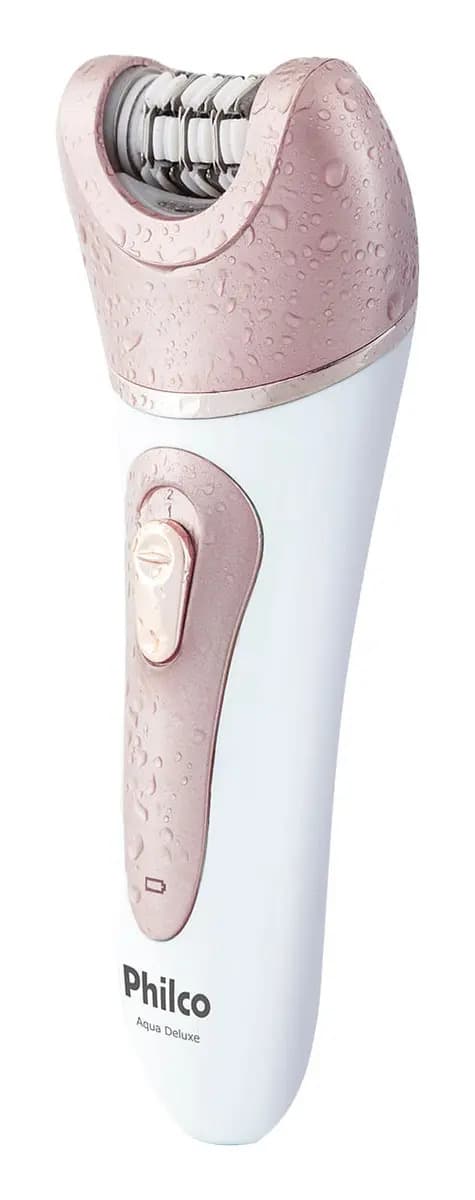 Depilador Philco Aqua Deluxe Pdp01r Branco E Rosa 110v/220v Rosa-pálido — imagem 2