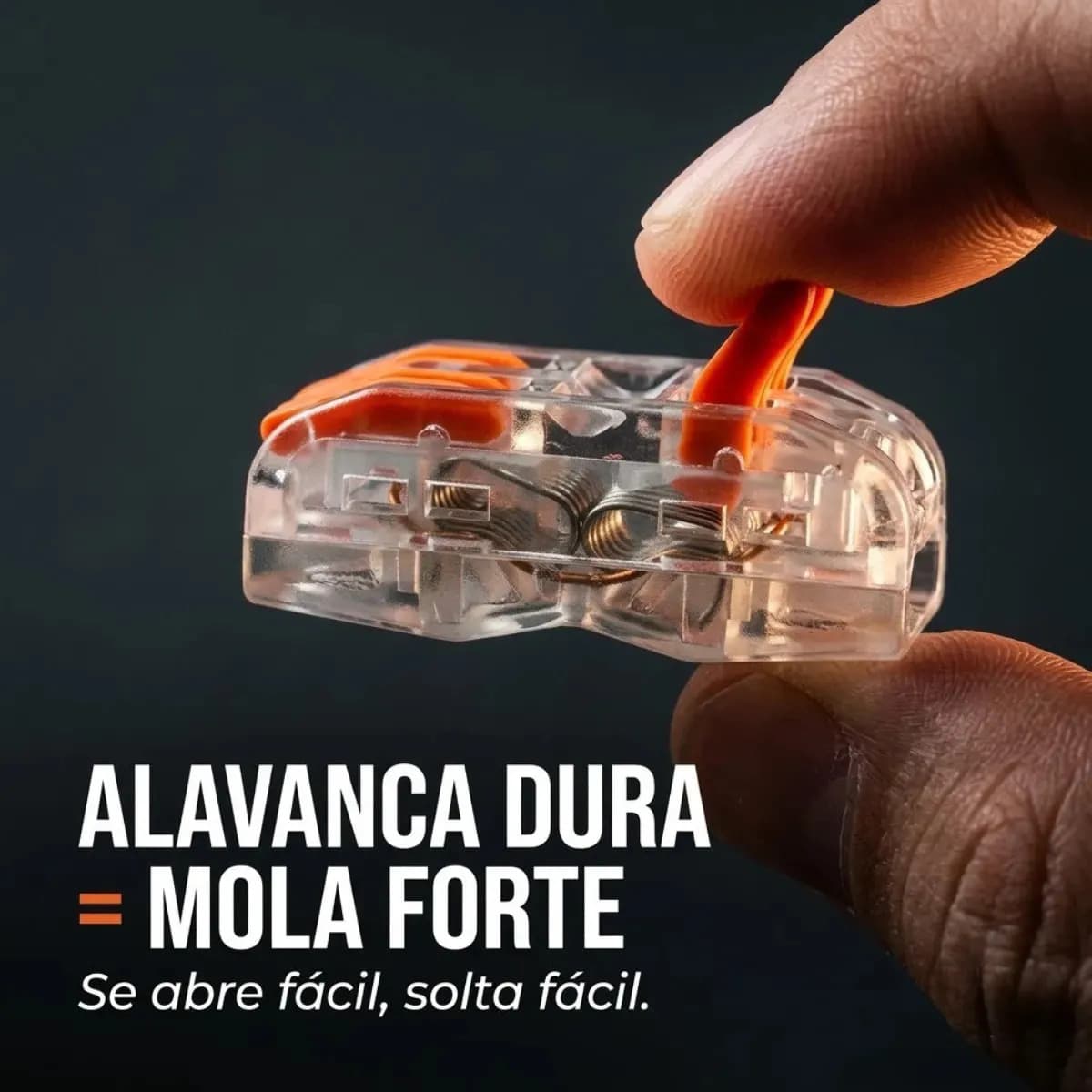 Conector De Fios Emenda Rápida 2 Vias Kit Com 20 Unidades Entrada E Saida — imagem 4