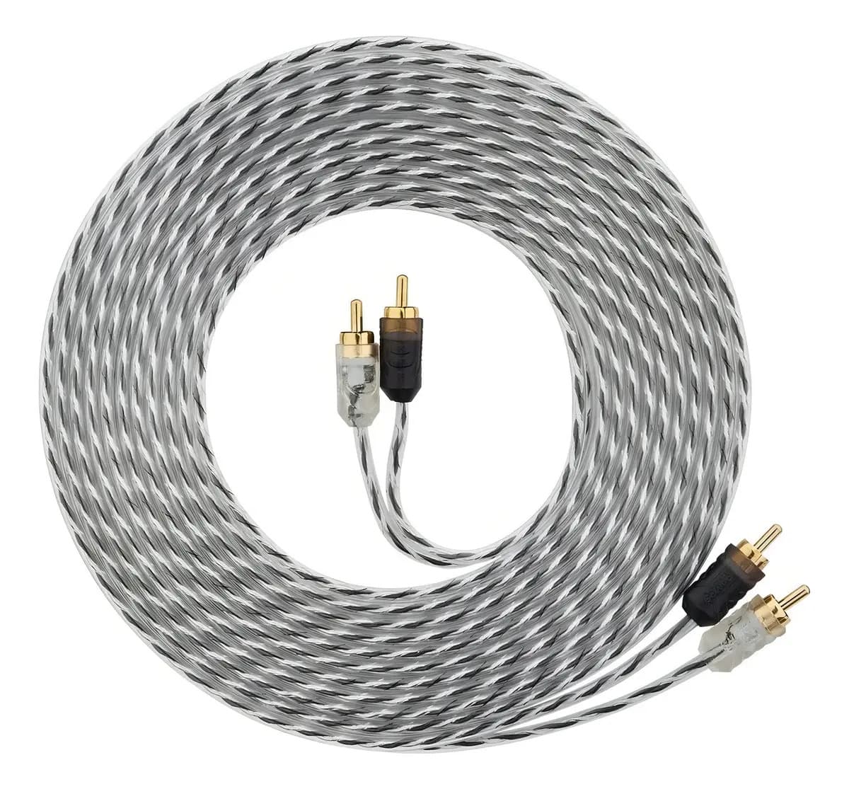 Cabo Rca Taramps 5 Metros 5m 500cm Estereo Banhado A Ouro Double Injetado Stereo Som Automotivo — imagem 2