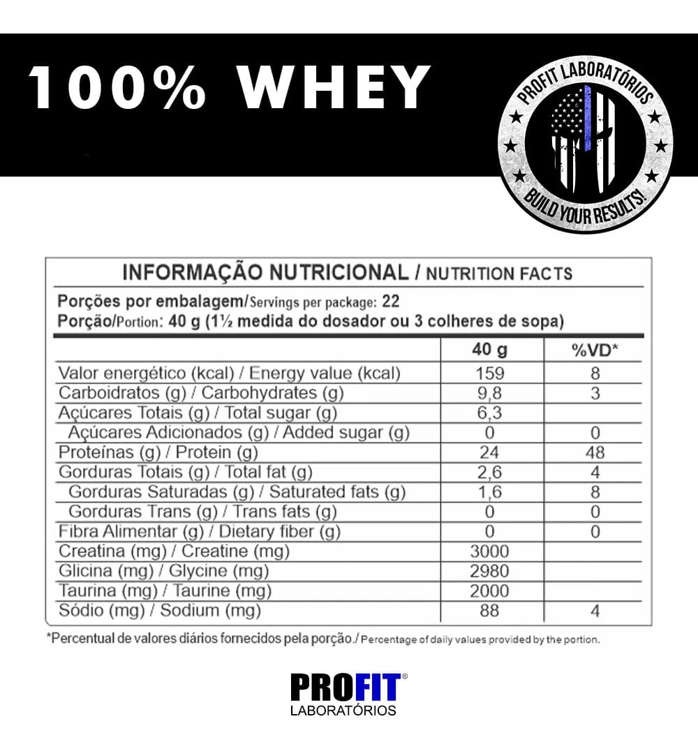 Whey protein Profit 100% Quality Concentrate em pó sabor Cookies and cream x 900g — imagem 2