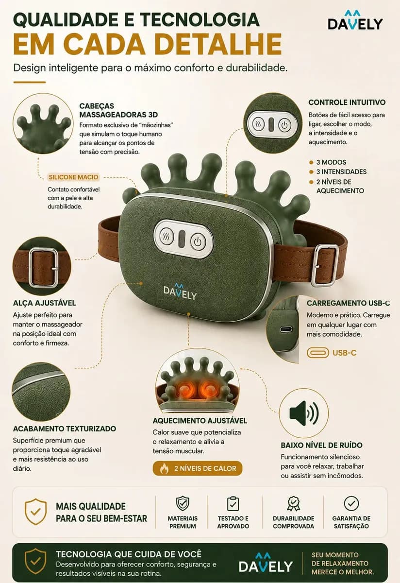 Massageador Pescoço Mãozinha 3D Aquecimento Elétrico Masajeador Massageador Corporal Pês Lombar Panturrilha Mão Pescoço Cabeça Costas Coluna Pernas Ombros Cervi — imagem 6