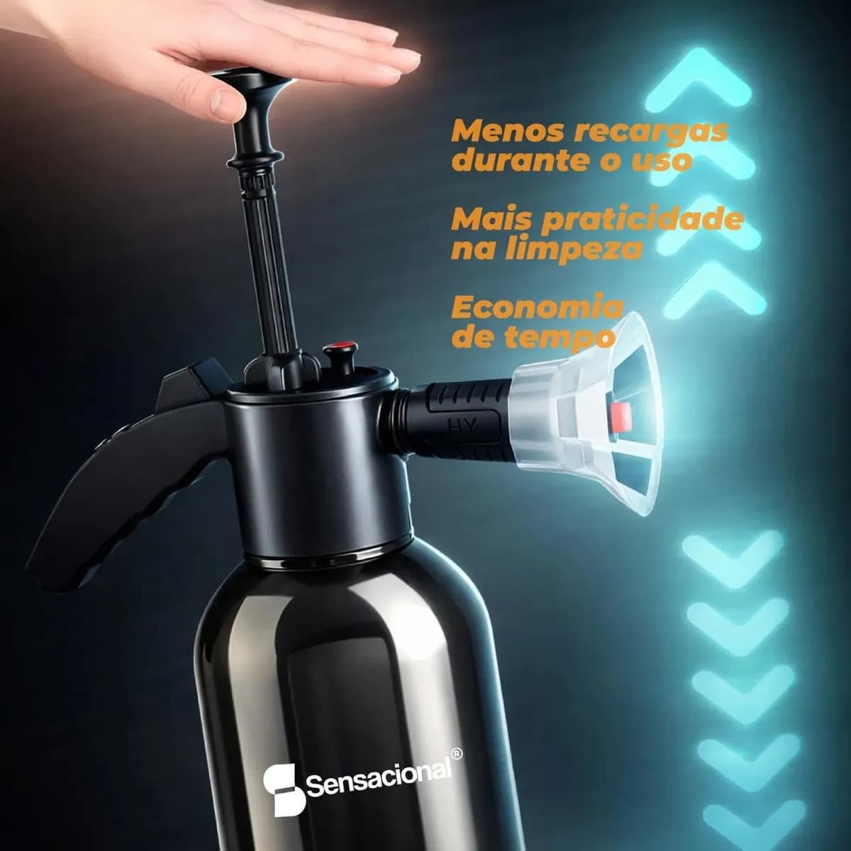 Snow Foam Pulverizador Manual Borrifador Espuma 2 Litros Alta Pressao Profissional Com 2 Bicos Automotivo Lavagem Carro Moto Limpeza Detalhamento Jardim Uso Ger — imagem 4