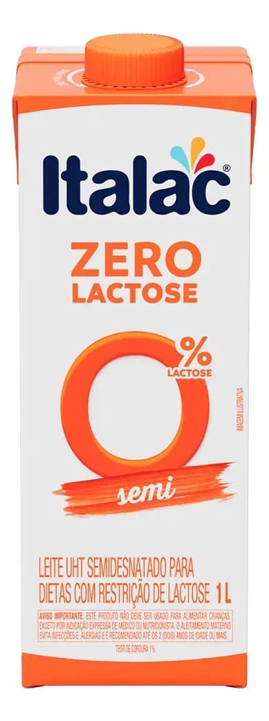 Leite Uht Semidesnatado Zero Lactose Italac Edge 1L — imagem 2