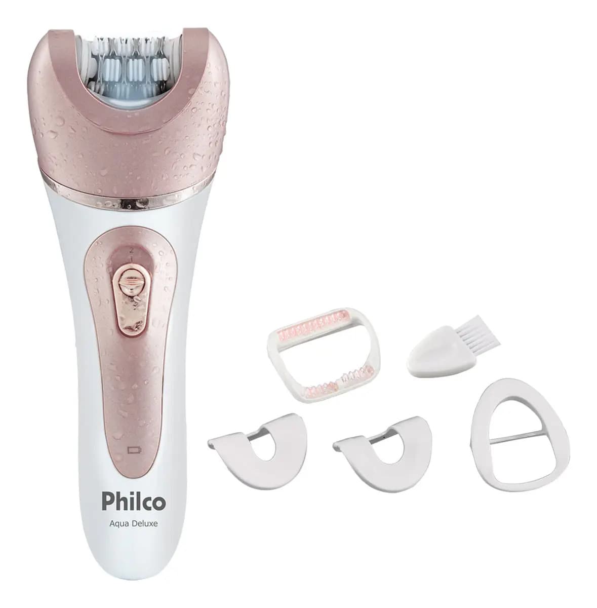 Depilador Philco Aqua Deluxe Pdp01r Branco E Rosa 110v/220v Rosa-pálido — imagem 4