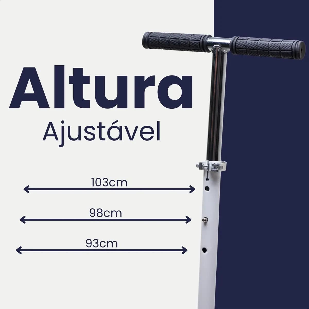 Atentu patinete infantil menina menino adulto adolescente dobrável cor branco — imagem 3