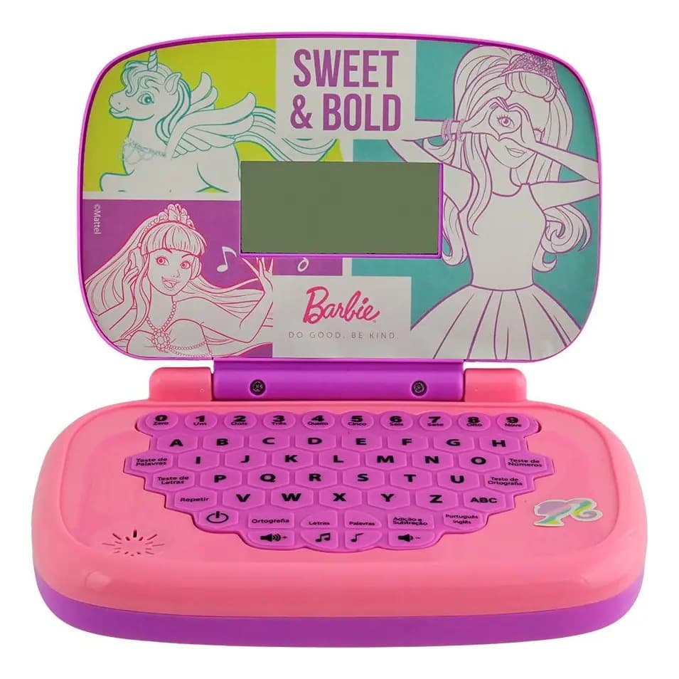 Minigame Laptop Barbie Educativo Bilíngue Candide Rosa — imagem 3