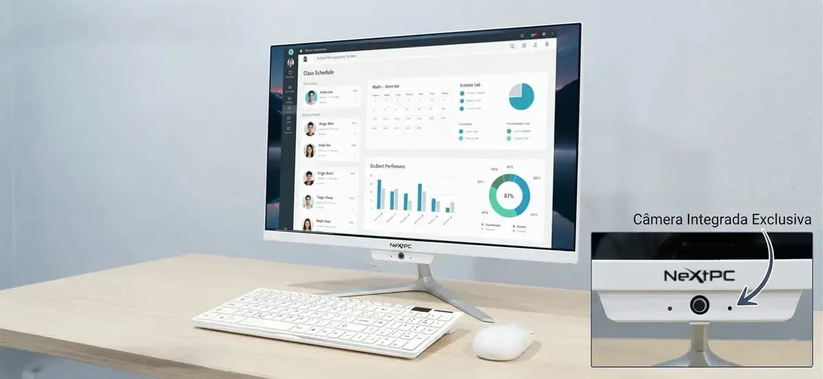 Computador Pc All In One Core I5 16gb Ssd 240gb Mon 21 Branco — imagem 2